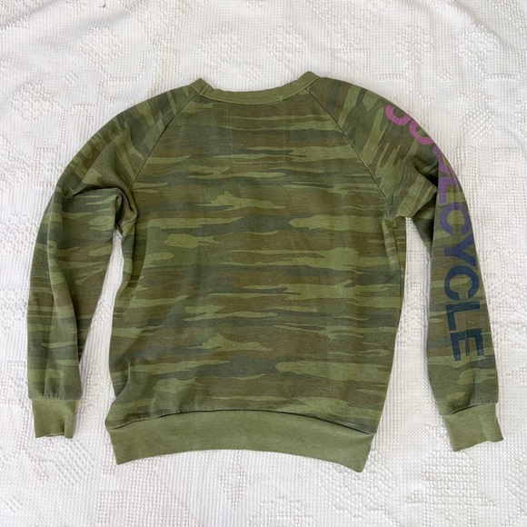 Aviator Nation X Soul Cycle Crewneck Sweatshirt Camo Green - Picture 6 of 6